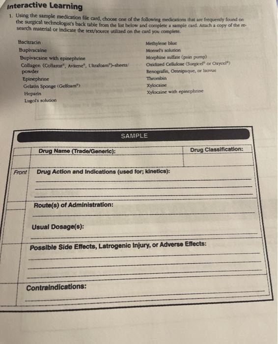 Interactive Learning 1. Using the sample