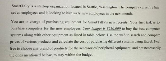 Please Help with the excel steps, will upvote