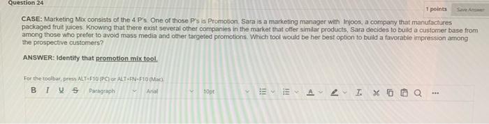 I need the answer for this matketing question I