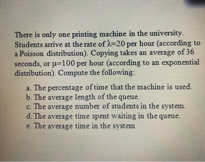 There is only one printing machine in the