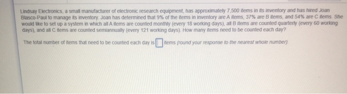 Lindsay Electronics, a small manufacturer of