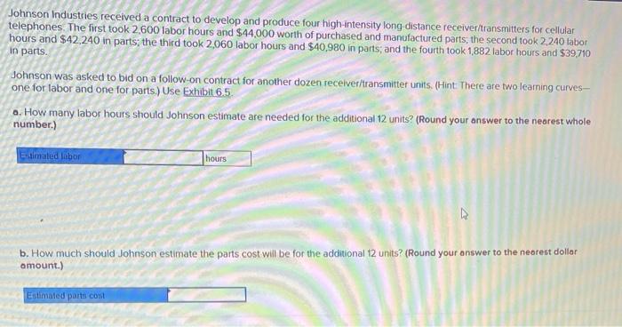 Johnson Industries received a contract to develop