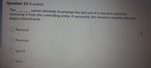 Question 11 (5 points) One way to select a