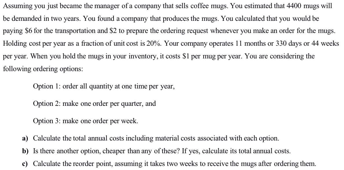 Assuming you just became the manager of a company