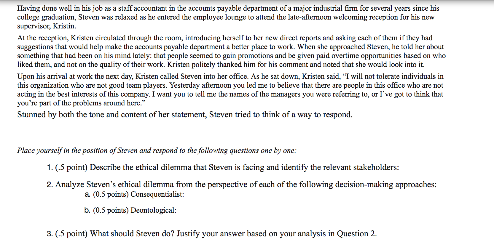 Having done well in his job as a staff accountant