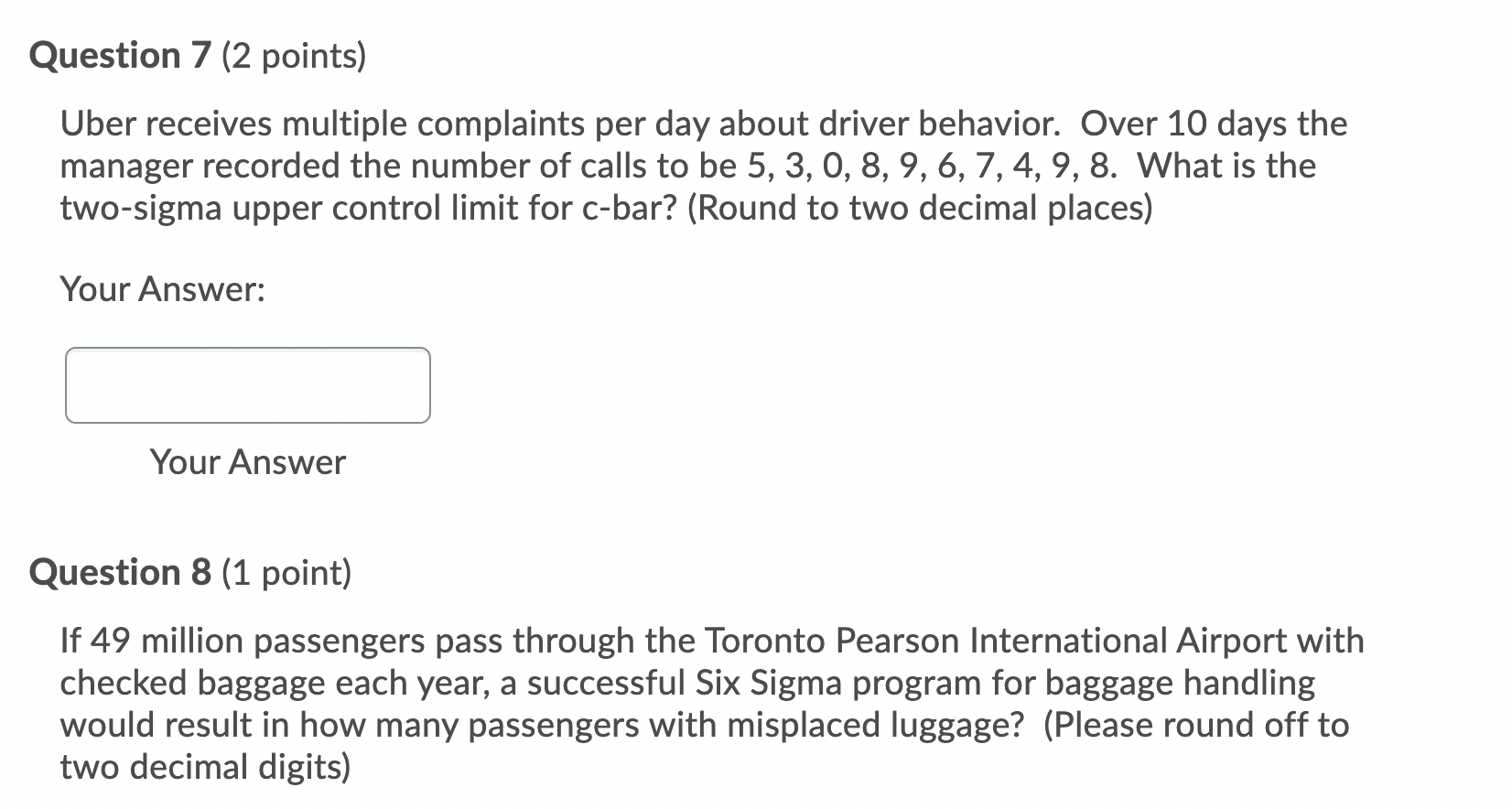 both please Question 7 (2 points) Uber receives
