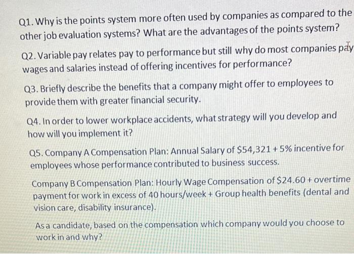 Q1. Why is the points system more often used by