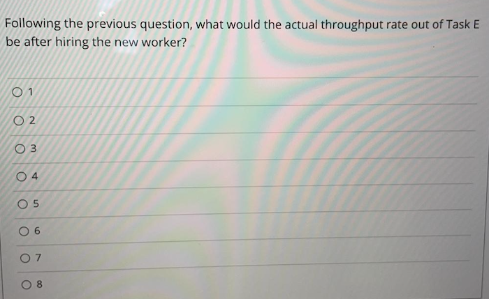 Suppose you are given the linear process depicted