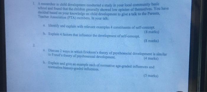 1. a. Identify and explain the various time