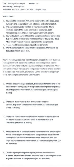 Due Sunday by 11:-59pm Points 30 Submitting a