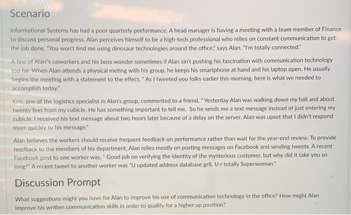 Scenario Informational Systems has had a poor