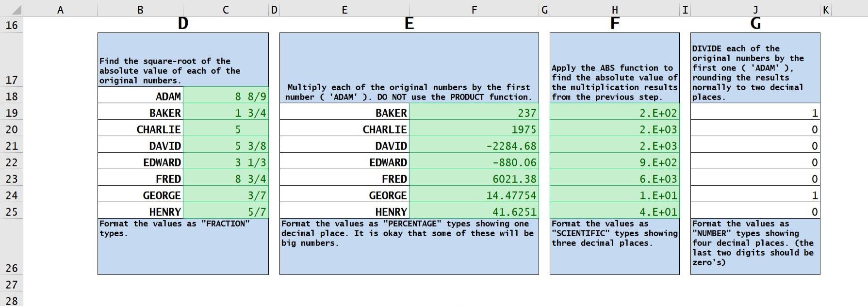 - For A, how do you copy the datas without using