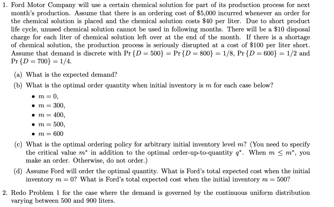 = = = = = 1. Ford Motor Company will use a