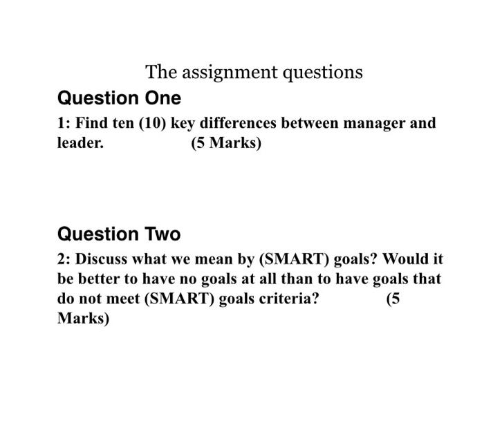 The assignment questions Question One 1: Find ten