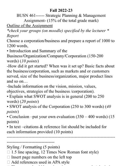 Solve this assingment according to the given