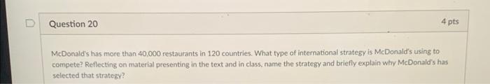 McDonald's has more than 40,000 restaurants in