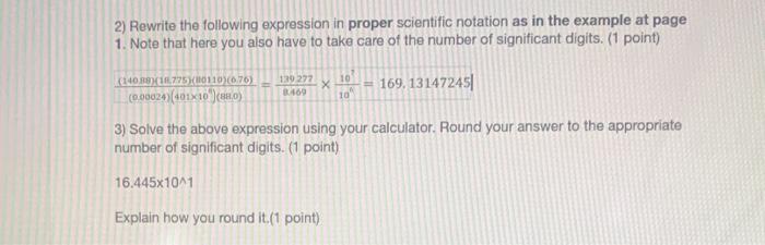 2) Rewrite the following expression in proper