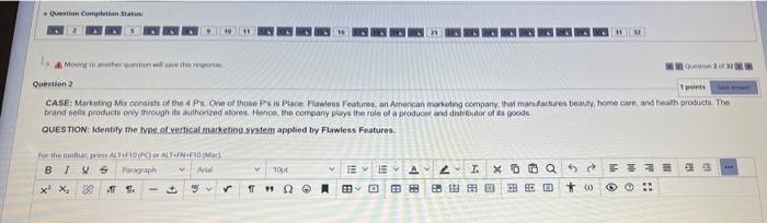 Question Completion Status & Moving to anather