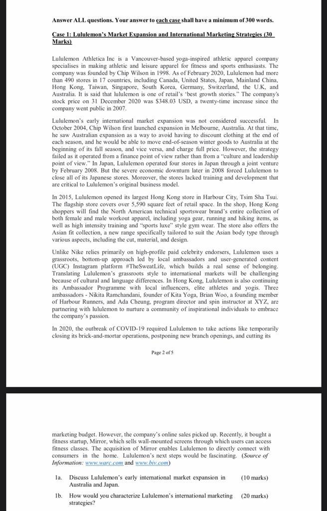 This is the same question, case 1 include (1a and