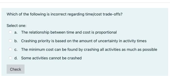 Only need correct answers, thanks! Which is