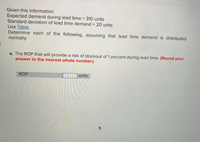 help please Given this information: Expected