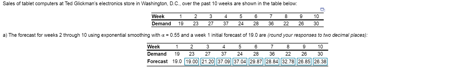 a) answers are wrong, please help b)Compute the