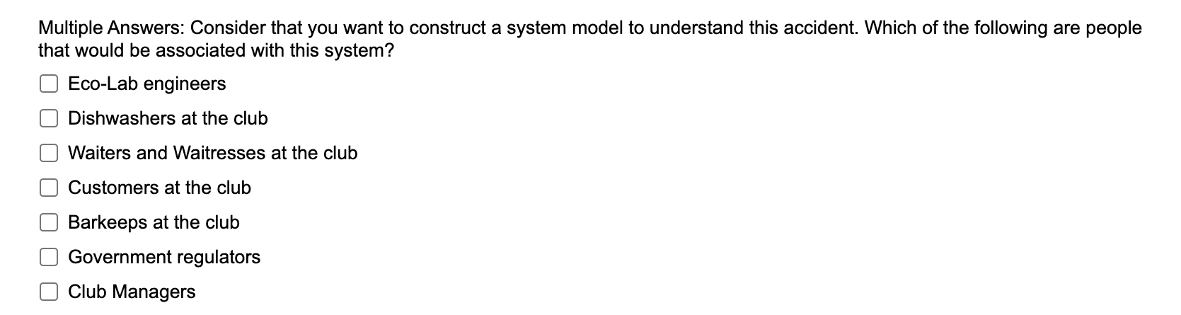 Multiple Answers: Consider that you want to