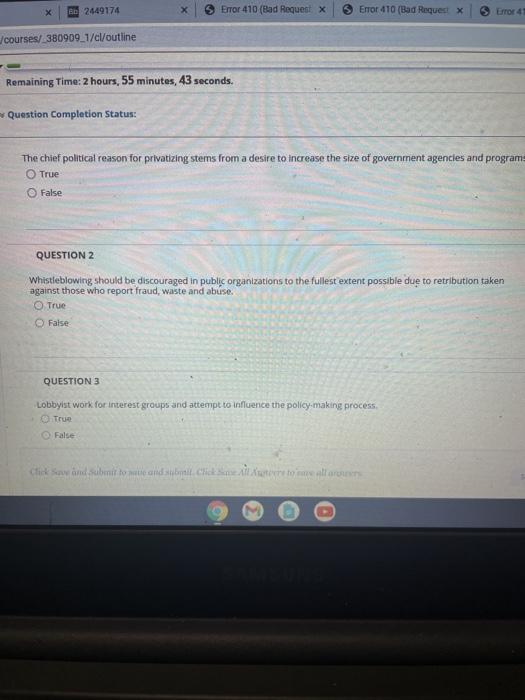 BD 2449174 Error 410 (Bad Request X Error 410