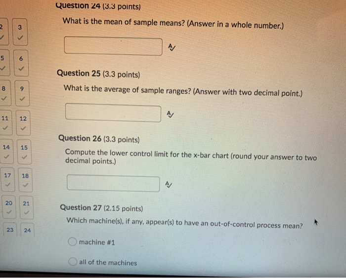 A quality analyst wants to construct a control