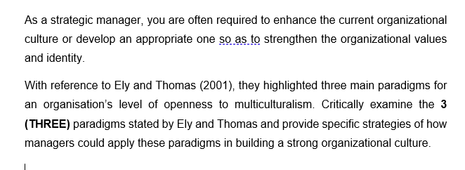 As a strategic manager, you are often required to