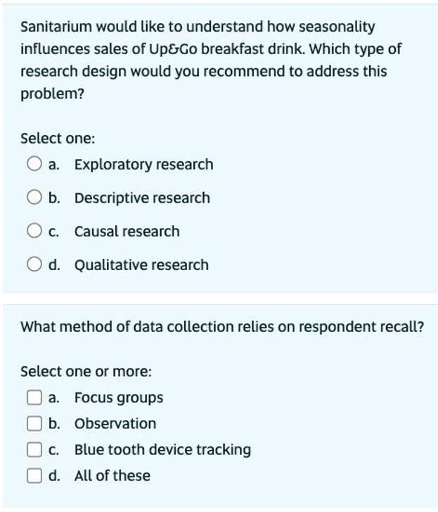 Sanitarium would like to understand how