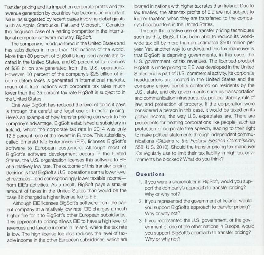 If you represented the government of Ireland,