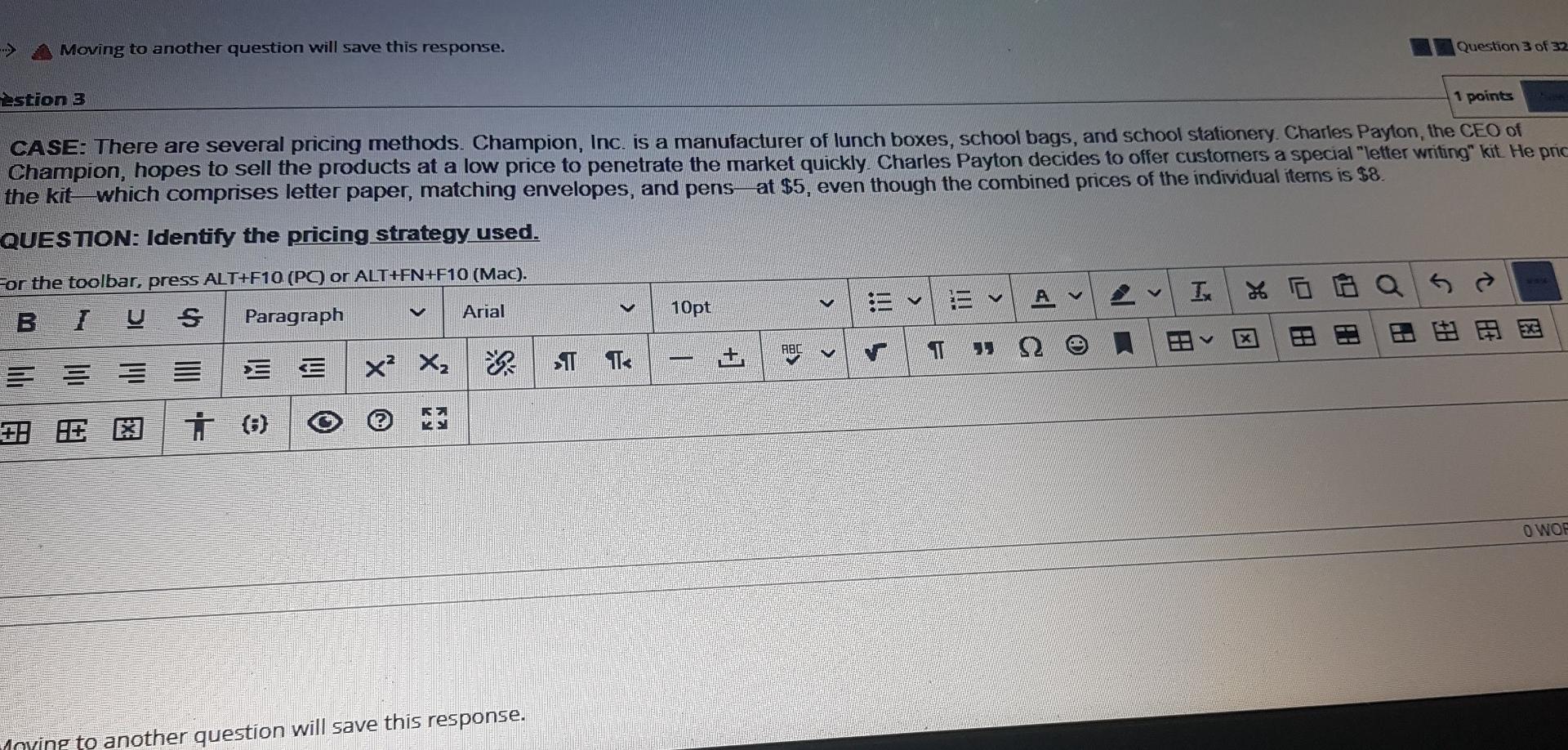fast please Moving to another question will save