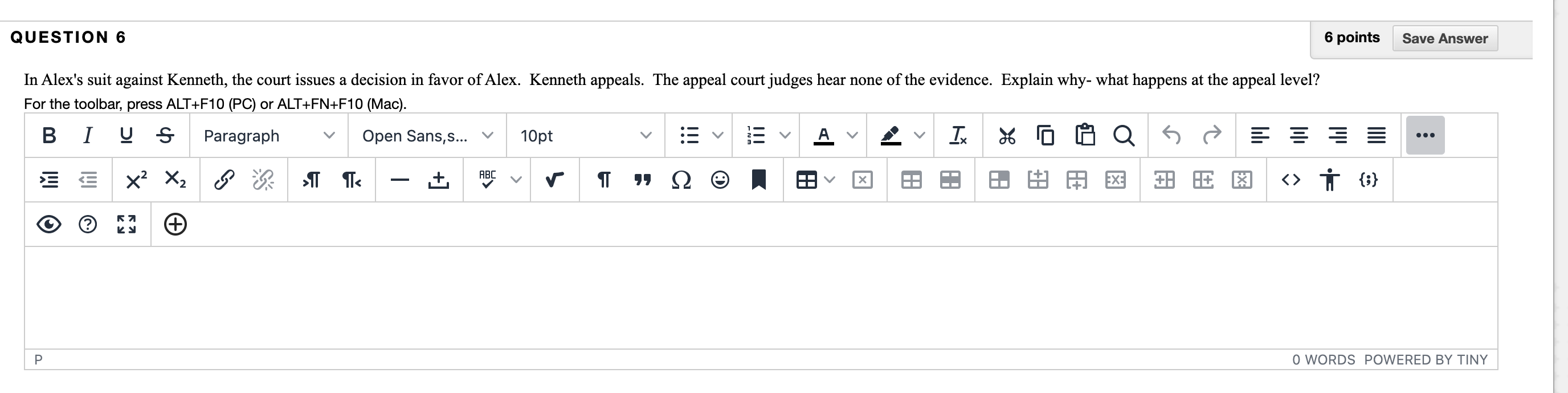 QUESTION 6 6 points Save Answer In Alex's suit