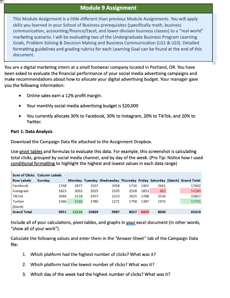 Module 9 Assignment This Module Assignment is a
