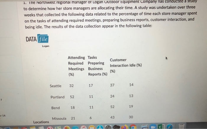 please type your answer 1. ine Northwest regional