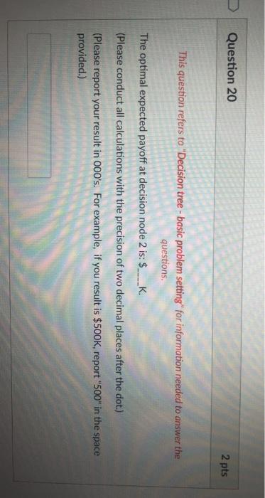 Decision tree - basic problem setting Please