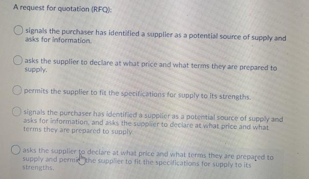 one question from supply chain management..please