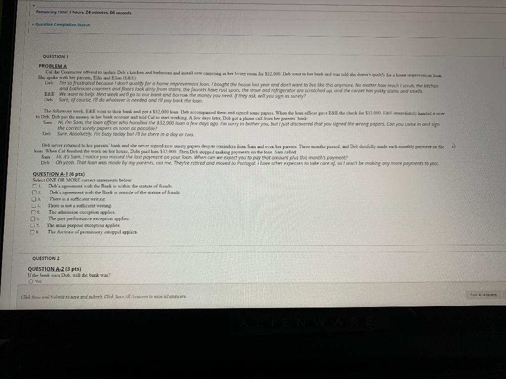 Remaining Time: 2 hours. 24 minutes, 06 seconds.