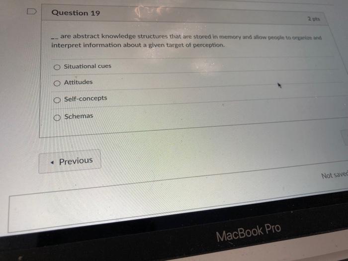 Question 19 2pts are abstract knowledge