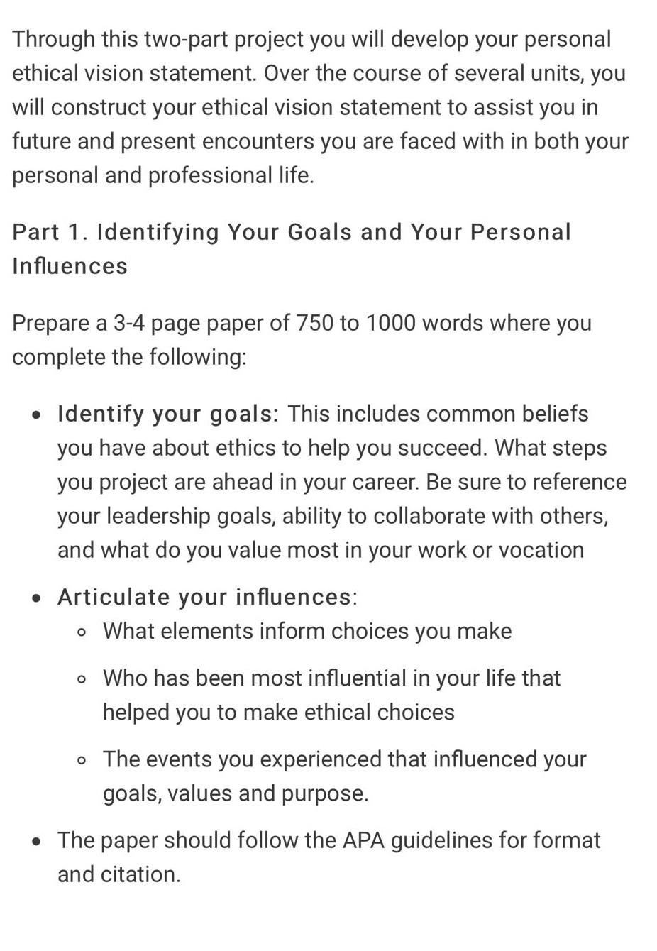 Through this two-part project you will develop