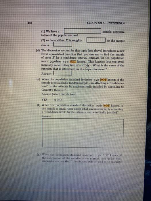 Conditions For Estimation: When a population