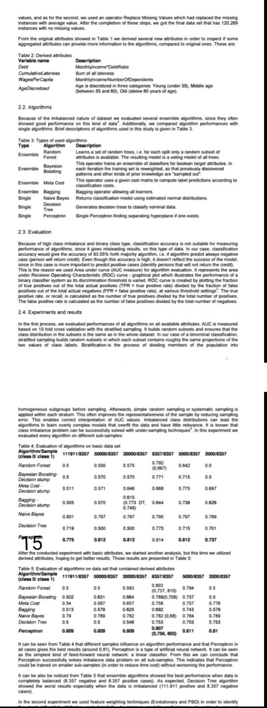 need only conclusions values, and as for the