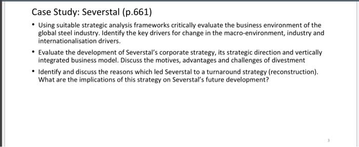 661) Using suitable strategic analysis frameworks