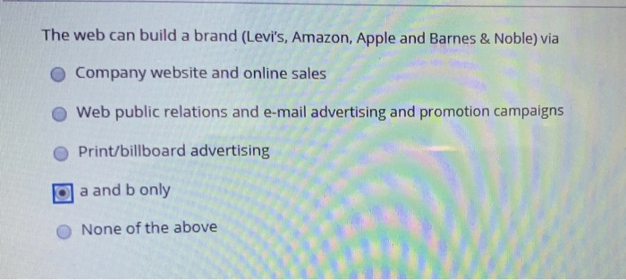 The web can build a brand (Levi's, Amazon, Apple