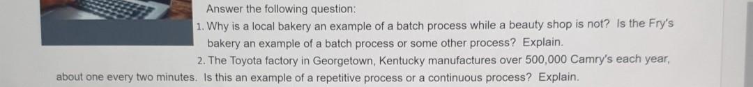 Answer the following question: 1. Why is a local