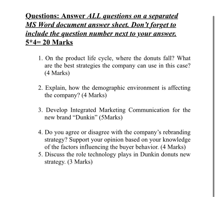 Questions: Answer ALL questions on a separated MS