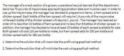 The manager of a snack section of a grocery