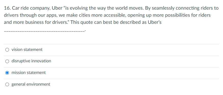 16. Car ride company, Uber is evolving the way