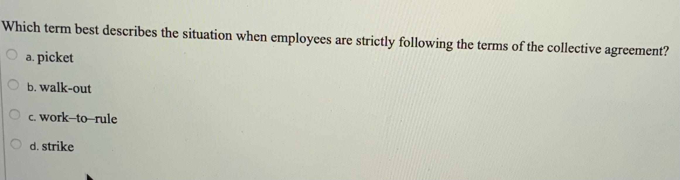 Which term best describes the situation when